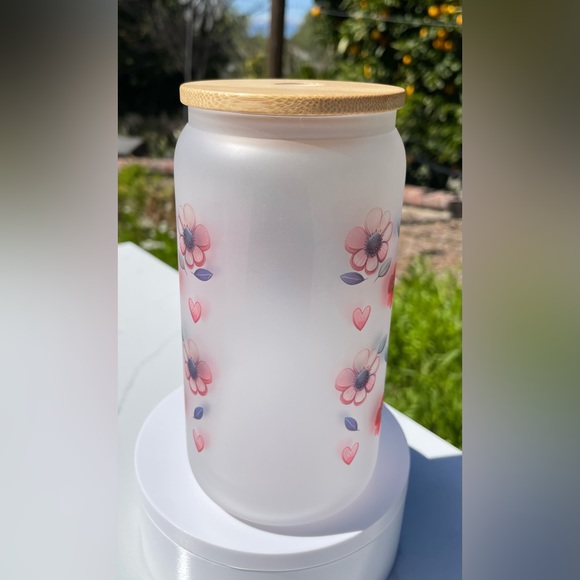 Best Mom Ever Libby frosted can glass 16oz - Picture 5 of 5